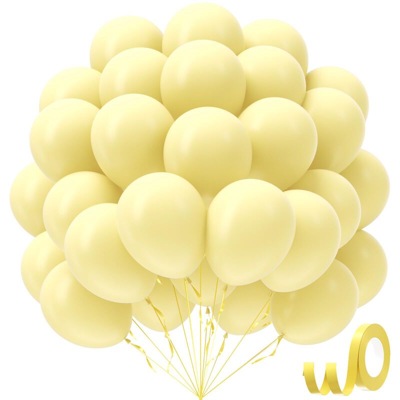 Balloon Awenztech 30 cm Amarillo Pastel 50 Unid... image number null