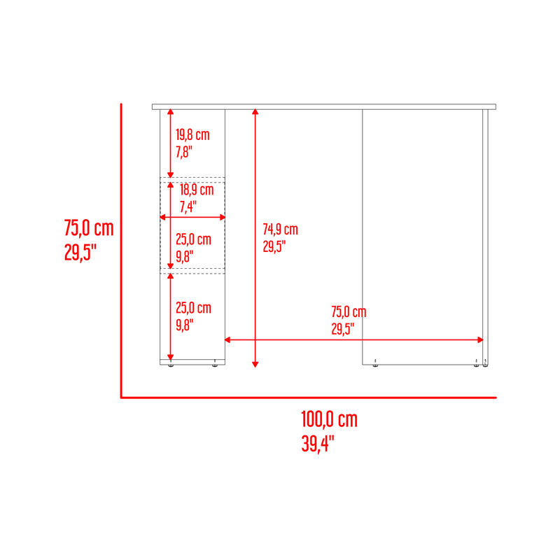 Escritorio Librero Avis Nogal Y Bardolino Virtu... image number null