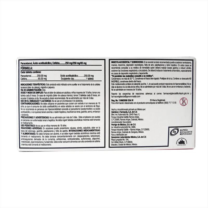 Bio-electro 250/250/65 Mg 24 Tableta(s) image number null
