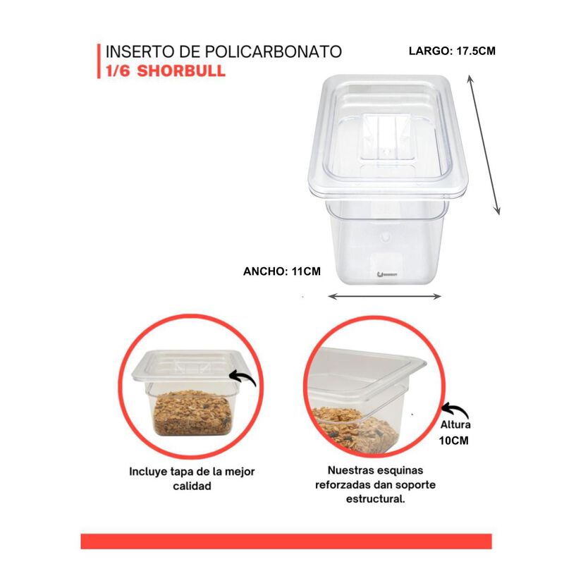 Inserto policarbonato noveno 1/9 10 Shorbull image number null