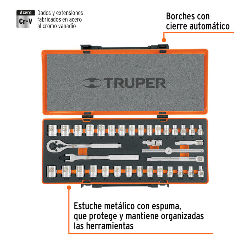 Juego de 36 Herramientas Cuadro 3/8' Std y Mm p... image number null