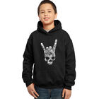 Sudadera Con Capucha Word Art Para Ni&ntilde;o - G&eacute;neros de Heavy Metal - Negro