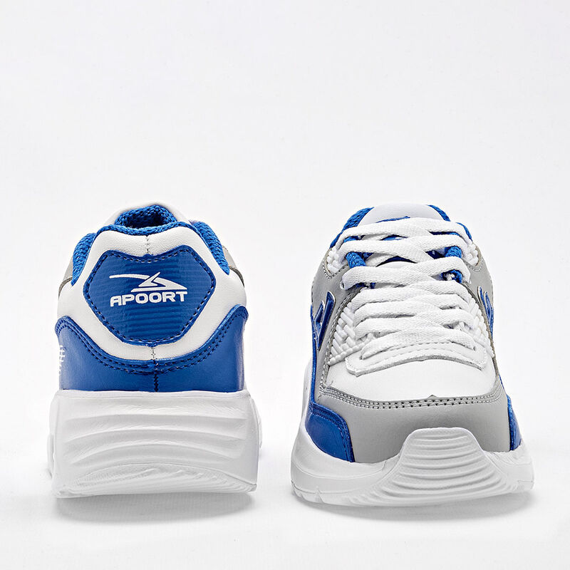 Apoort Tenis urbano para ni&ntilde;o blanco gris azul image number null