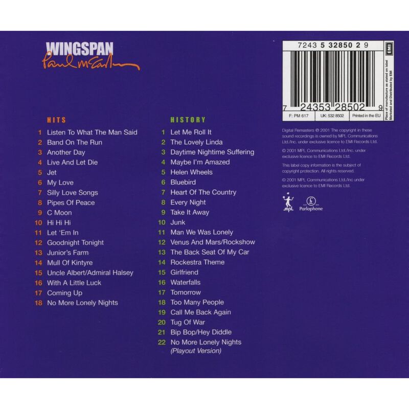 &Aacute;lbum CD Emi Wingspan: &Eacute;xitos e Historia - Paul... image number null