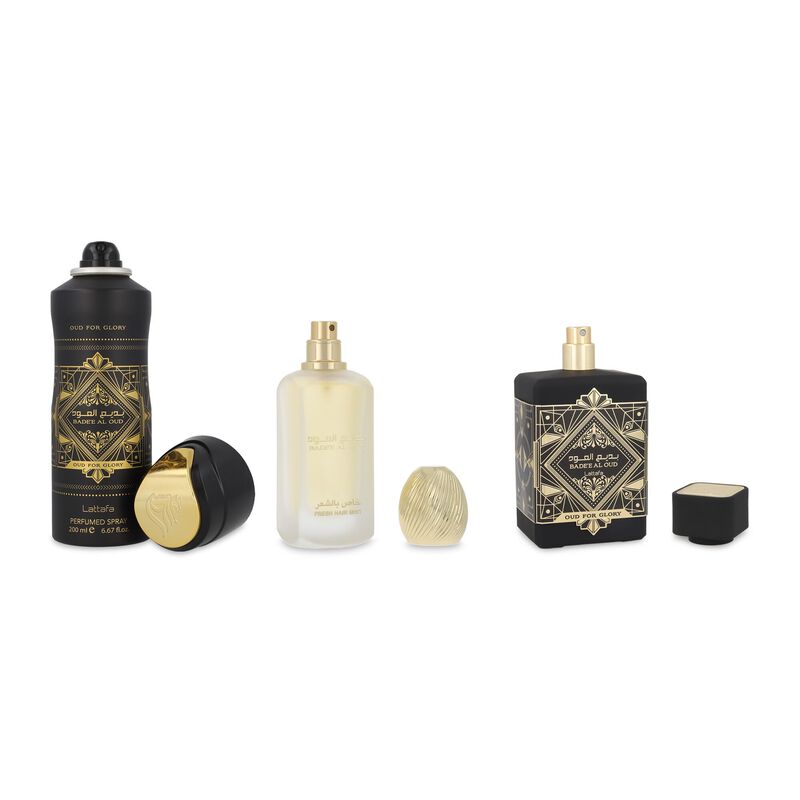 Set Lattafa Bade'E Al Oud For Glory 3Pzs 100Ml ... image number null