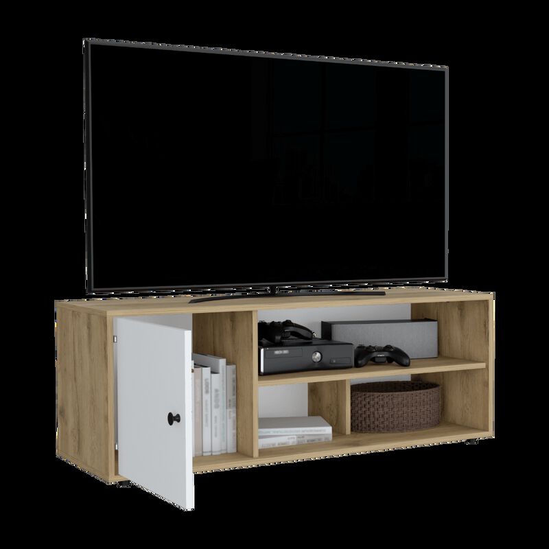 Mesa Para Tv Noah Macadamia y Blanco para Tv De... image number null