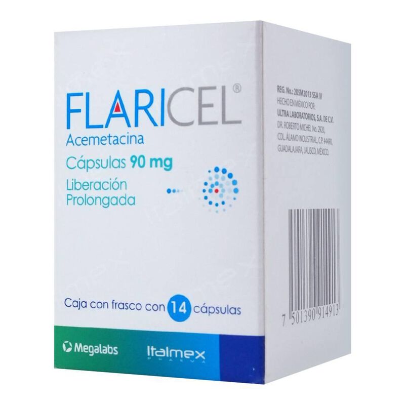 Flaricel 90mg 14 capsulas 90mg caja con 14 c&aacute;ps... image number null