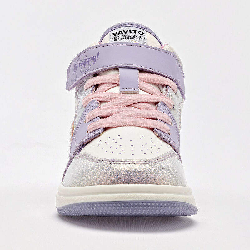 Vavito tenis para BEB&Eacute; blanco lila rosa cod 142... image number null