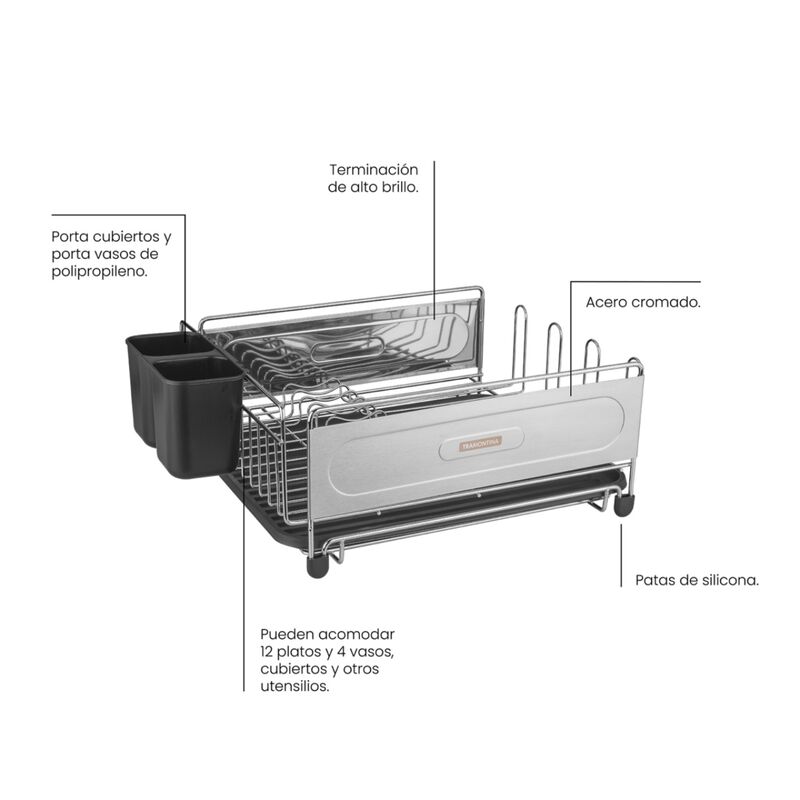 Escurridor de Platos y Porta Cubiertos Tramonti... image number null