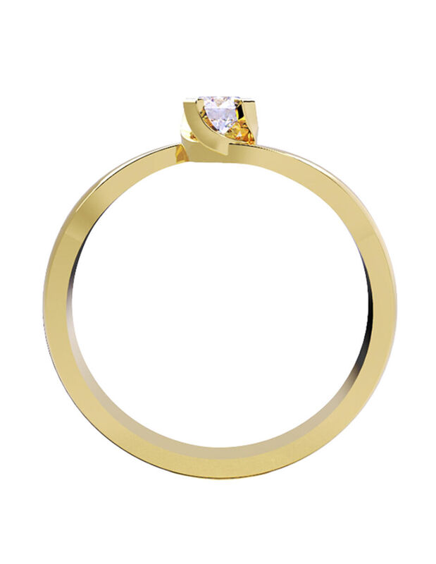 Anillo de Compromiso de 14K con Diamante de Lab... image number null