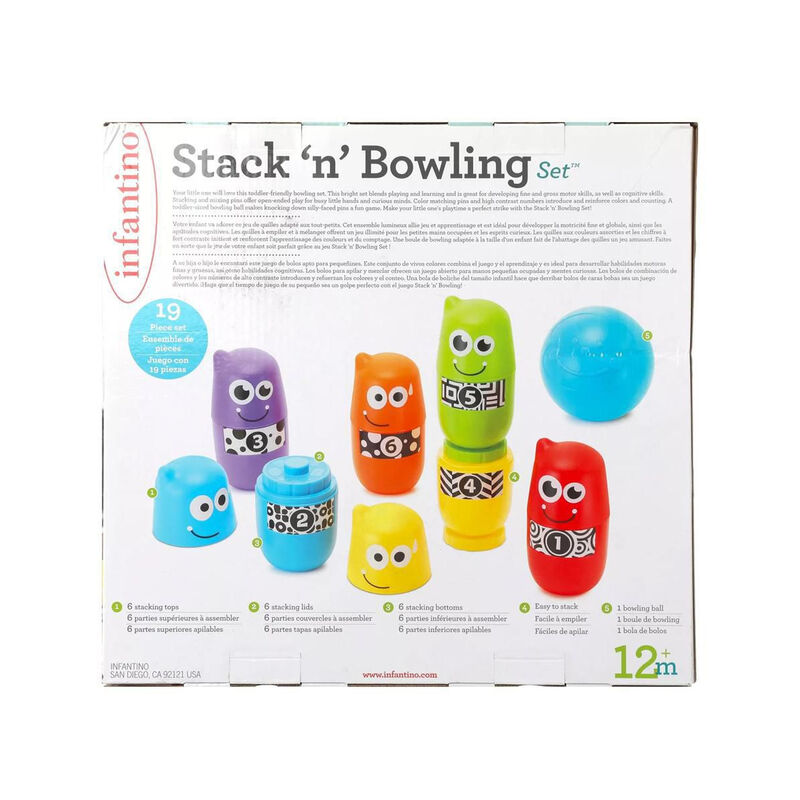 Juego De Bolos Infantino Stack N Bowling image number null