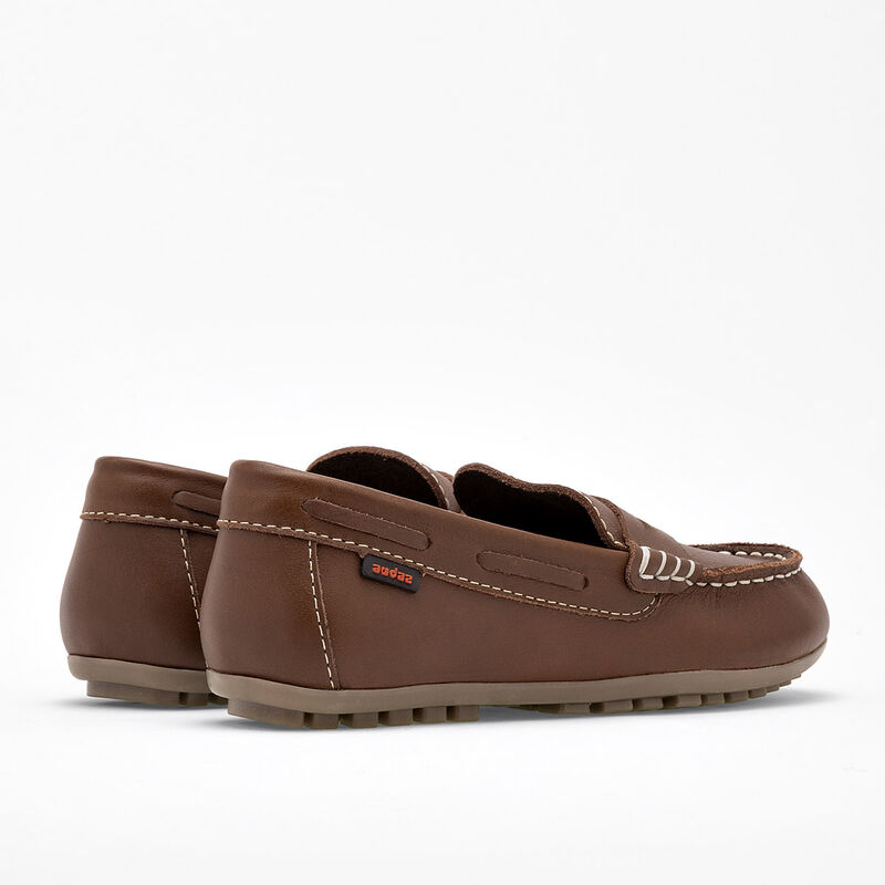 Audaz Zapato Casual De Piel Para Ni&ntilde;o Camel Cod... image number null