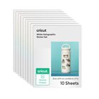 Papel adhesivo hologr&aacute;fico para Cricut 21,6 x 27,9 cm - pack de 10 hojas