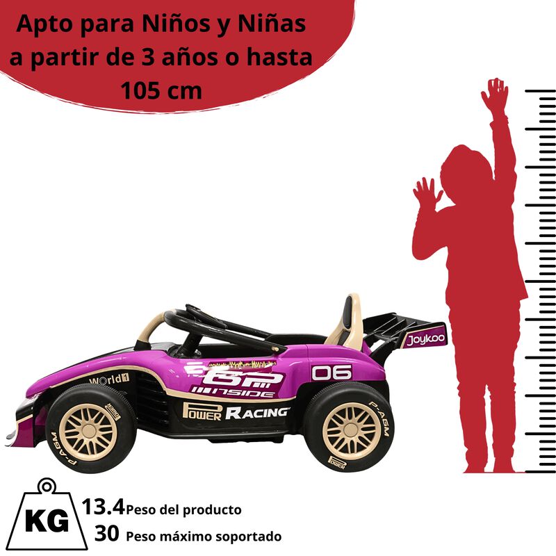 Montable El&eacute;ctrico para Ni&ntilde;os Carro de Carreras... image number null