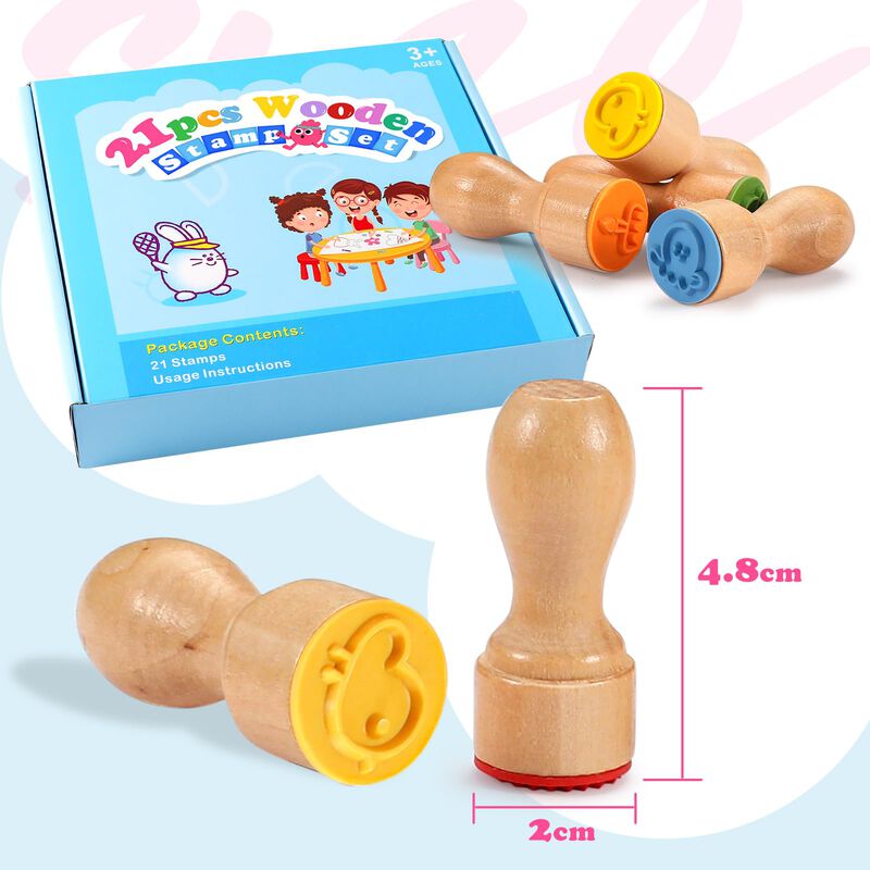 Set De Sellos Mecids Para Ni&ntilde;os Con 21 Sellos D... image number null