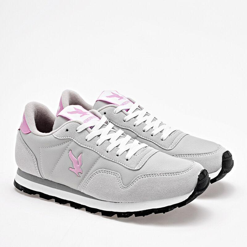 American Fire Tenis urbano para mujer gris rosa image number null