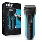 Maquinilla De Afeitar El&eacute;ctrica Braun Series 3 Con Recortadora De Precisi&oacute;n Azul/negra
