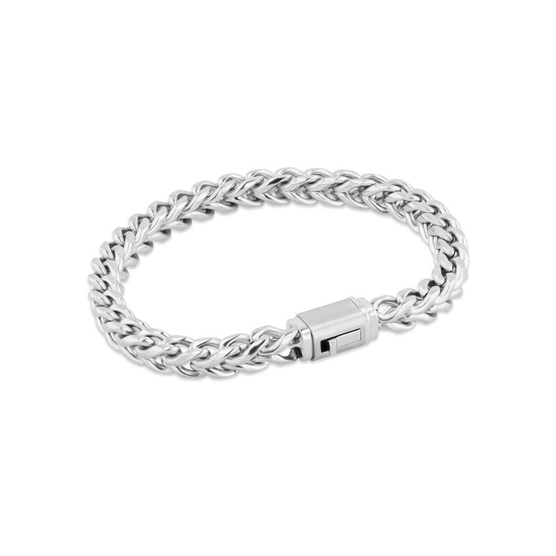 Pulsera De Acero Color Plata Caballero (20 Cm A... image number null