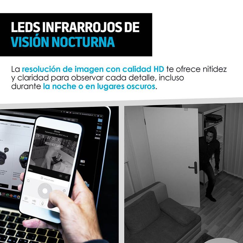 Redlemon Cámara de Seguridad Wifi Hd Con Visión... image number null
