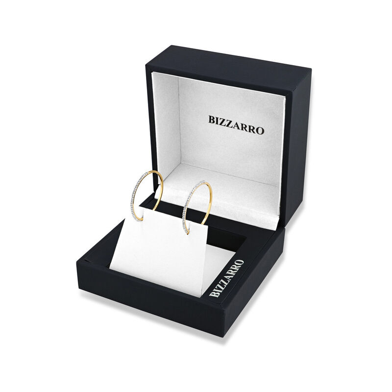 Arracadas 2Begold Amarillo Con Zirconias (30Mm ... image number null