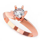 Anillo de Compromiso de 14K con Diamante de Laboratorio 0.20 CT F VS1 Talla 7 ORO ROSA 14K &ndash; / M19-20-14R-LG-7