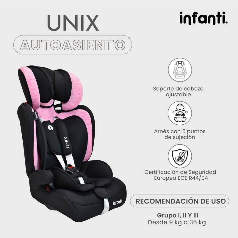 Autoasiento Unix Convertible Rosa image number null
