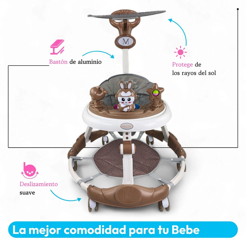 Andadera C/ Tapete Saltar&iacute;n Conejo Musical Mod.... image number null