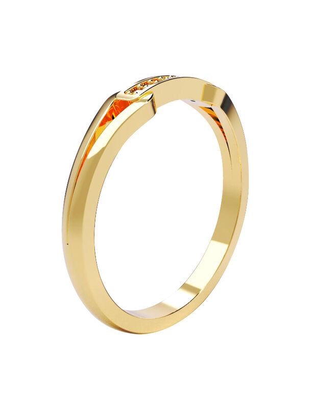 Anillo de Compromiso en Oro de 14K con Circonia... image number null