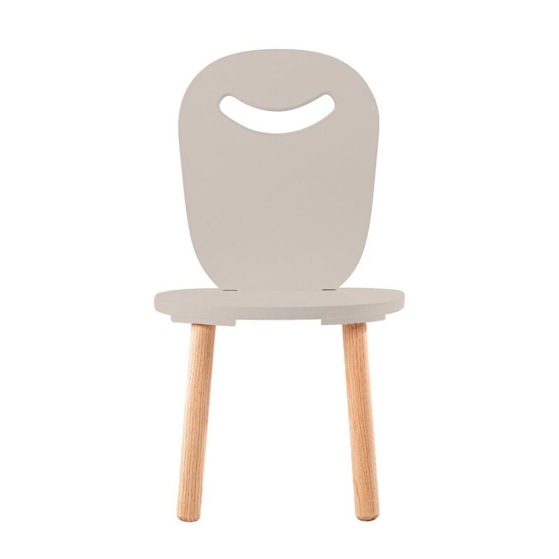 Silla Infantil Moderna de Madera Gris Clara image number null