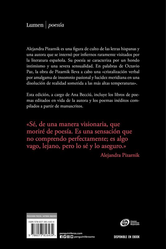 Alejandra Pizarnik. Poes&iacute;a Completa, De Pizarni... image number null