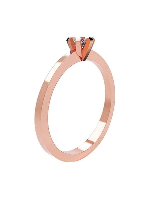 Anillo de Compromiso de 14K con Diamante de Lab... image number null