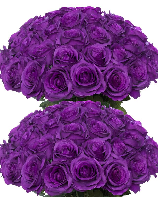 Rosas De Seda Lcuasc 50 Piezas Color P&uacute;rpura 46... image number null