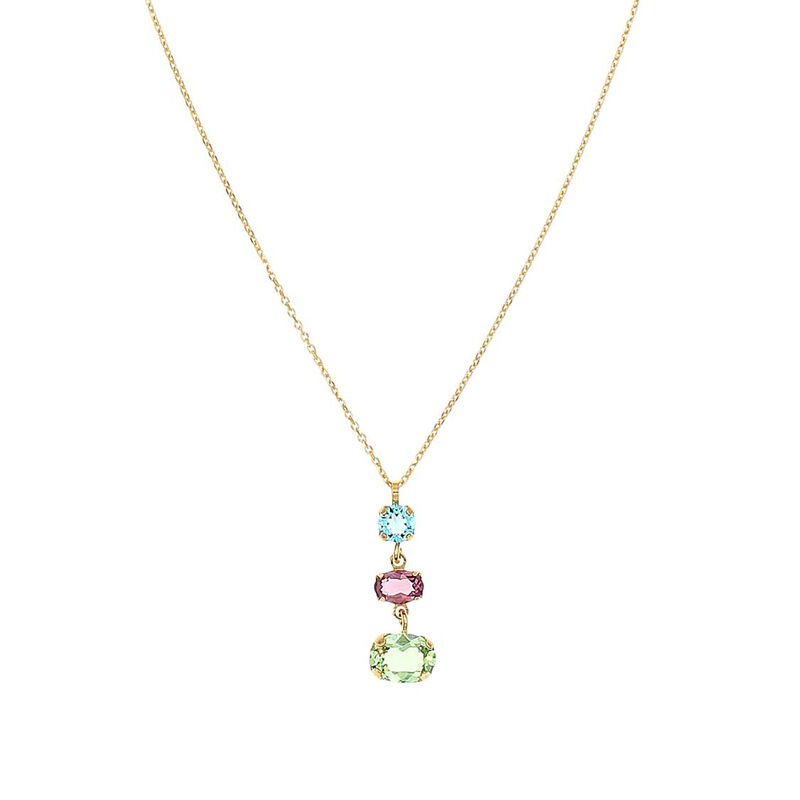 Gargantilla Con Cadena De Plata Dorada 925 Con ... image number null