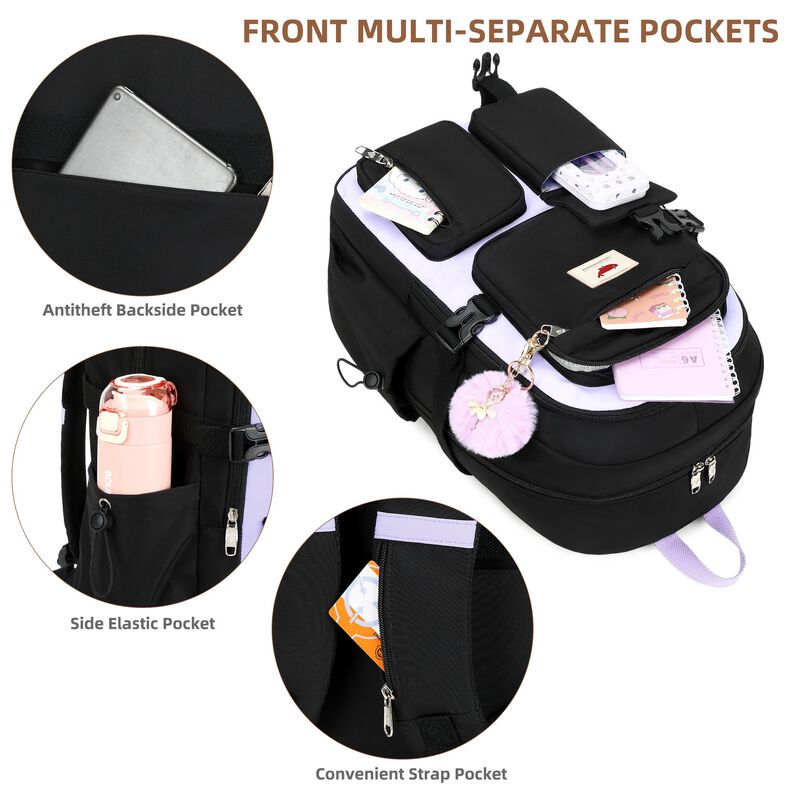 Mochila LXYGD 15.6" Antirrobo Viaje Negra Morad... image number null