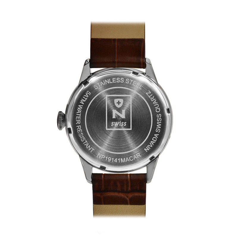 Reloj Nivada Moonphase Caballero Acero Azul Rom... image number null