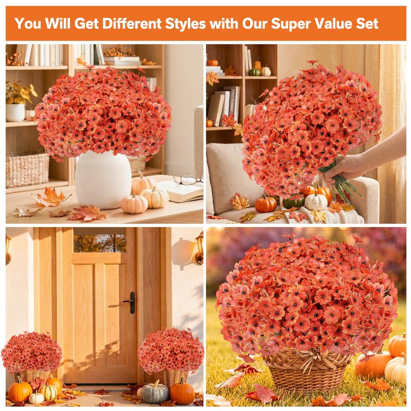 Flores Artificiales Powbrace Paquete De 22 Unid... image number null