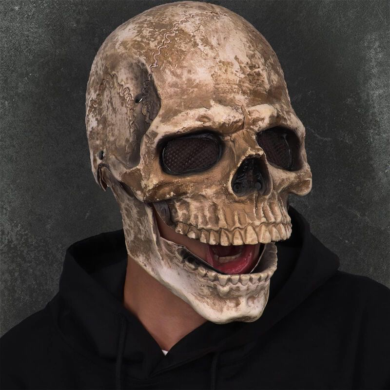 M&aacute;scara Con Forma De Calavera Cosribe, Espeluzn... image number null