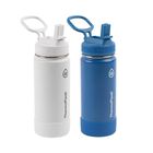 Set De 2 Termos Para Botellas De Acero Inoxidable, 473 Ml, Color Blanco/azul
