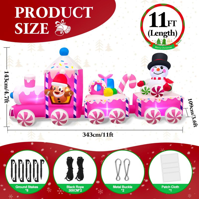 Tren Inflable Kalolary 3,3 m Decoraci&oacute;n Navide&ntilde;... image number null