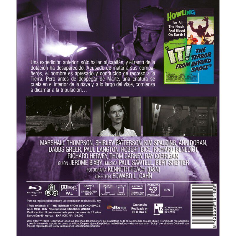El Terror Del M&aacute;s All&aacute; [blu-ray R] (1958) It! T... image number null