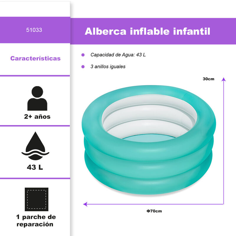 Alberca Inflable Para Beb&eacute;s Mini Piscina De 70 ... image number null