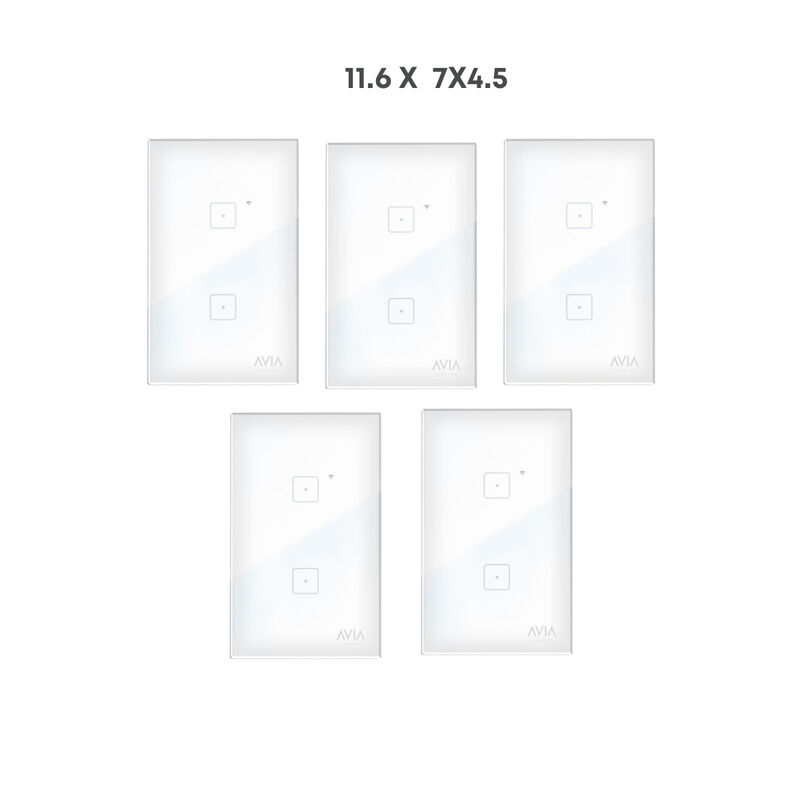 Pack 5 piezas Apagador De Pared Touch De Dos Mó... image number null