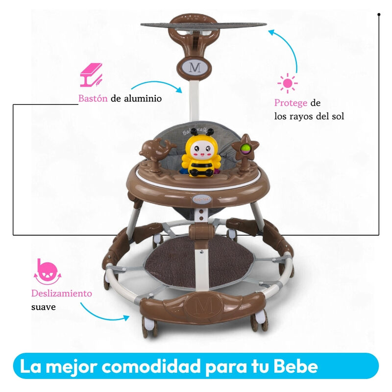 Andadera C/ Tapete Saltar&iacute;n Abeja Musical Mod. ... image number null