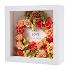 Caja De Sombras Wanlian 18x18x6 Cm Blanca, 2,3" De Profundidad