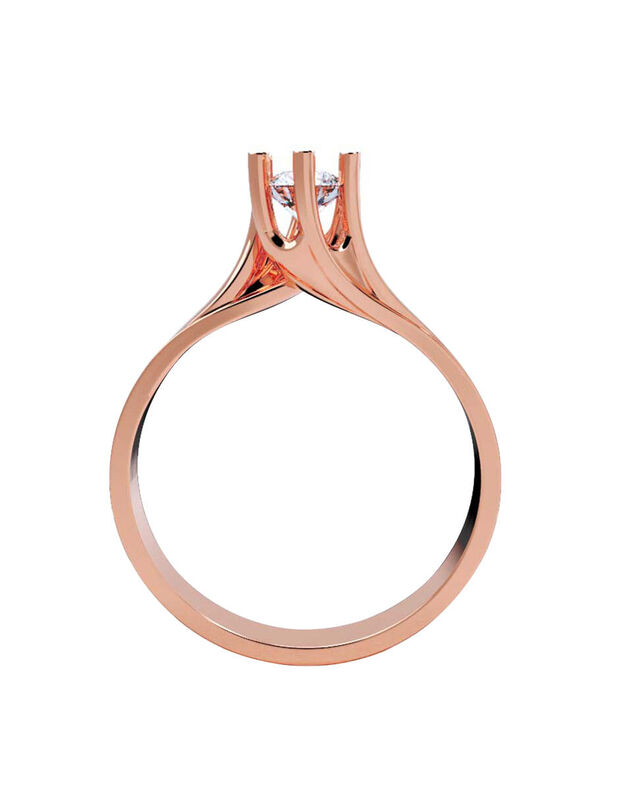 Anillo de Compromiso de 10K con Circonia Talla ... image number null