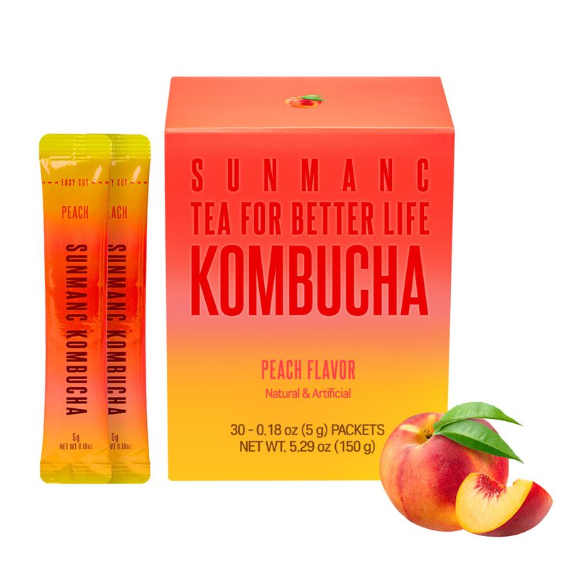 Polvo De Kombucha Sunmanc De Durazno &ndash; 30 Paque... image number null