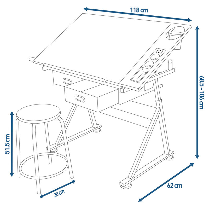Restirador de Madera con Banco de Trabajo Bluel... image number null