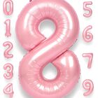 Globo Rainbowq Party N&uacute;mero 8 Rosa Con Degradado &ndash; 102 cm