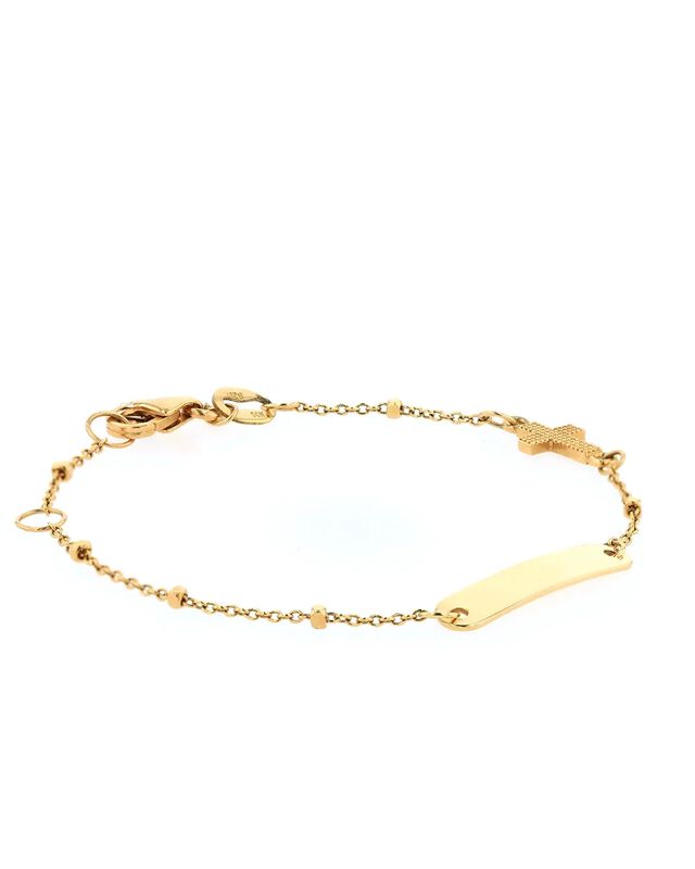 Esclava Con Cruz De Oro Amarillo 14k  Sf-11-14k image number null
