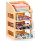 Caddy Mshunkeji Organizador De Escritorio De 3 Cajones 11 &times; 10 &times; 19 cm Madera/acr&iacute;lico